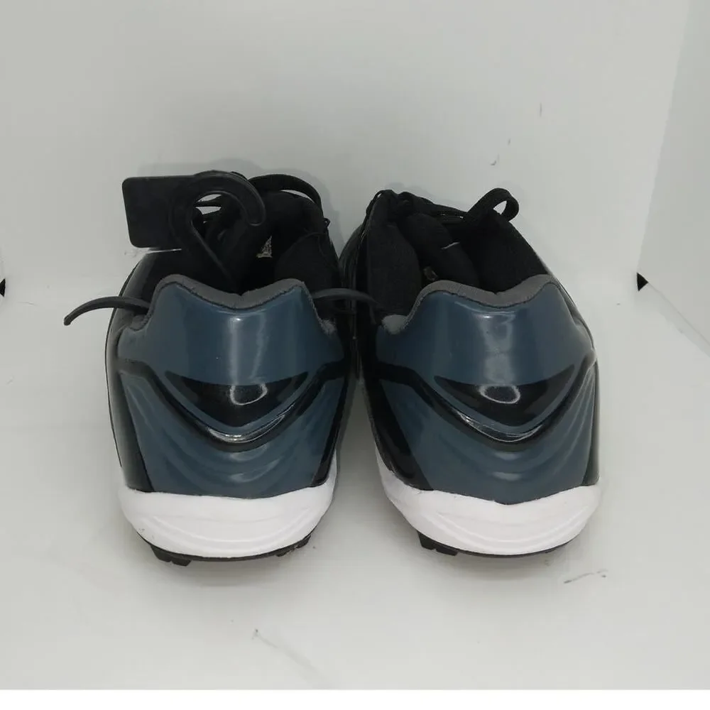 ATHLETIC WORKS Boys New Black & Gray Baseball Sneakers -Size: 6